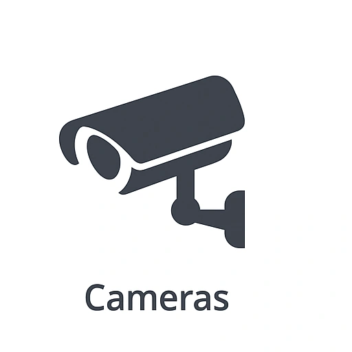 CCTV and Smart Camera IoT Connectivity Icon - Secure Streaming